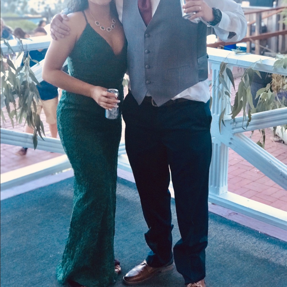 Med Formal Emerald Green Dress Gown Wedding Prom